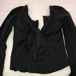 DO + BE bow top with puff sleeves